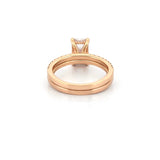 14K Gold 2.00 Carat Lab Grown Radiant Diamond Under Halo Engagement Wedding Set