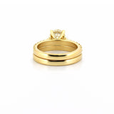 14K Gold 3.50 Carat Lab Grown Round Diamond Under Halo Bowtie Eternity Engagement Set