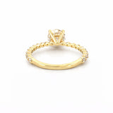 14K Gold 1.50 Carat Natural Round Cut Diamond Single Prong Engagement Ring