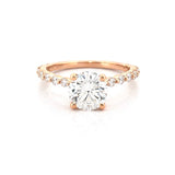 14K Gold 1.50 Carat Natural Round Cut Diamond Single Prong Engagement Ring