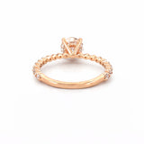 14K Gold 1.50 Carat Natural Round Cut Diamond Single Prong Engagement Ring