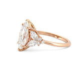 14K Gold 3.00 Carat Lab Grown Marquise Diamond Hollyberry Engagement Ring