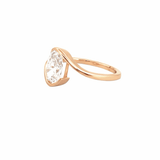 14K Gold 2.00 Carat Lab Grown Oval Diamond Spiral Solitaire Engagement Ring