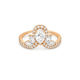 14K Gold Diamond Marquise and Pear Crown Band