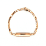 14K Gold Baby Figaro ID Bracelet