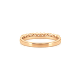 14K Gold Bead and Prong Set Diamond Two Row Band
