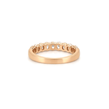 14K Gold Halfway Oval Lab Grown Diamond Wedding Band