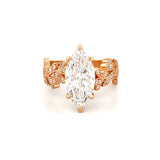 14K Gold 3.00 Carat Lab Grown Marquise 6-Prong Bloom Engagement Ring