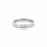 14K Gold Squared 3MM Mens Band