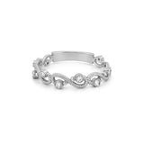 14K Gold Wire Curve Diamond Band