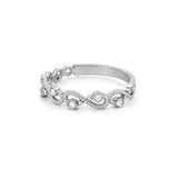 14K Gold Wire Curve Diamond Band