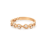 14K Gold Wire Curve Diamond Band