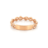 14K Gold Wire Curve Diamond Band