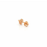 14K Gold Natural Heart Diamond Stud Earrings