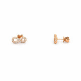 14K Gold Diamond Infinity Stud Earrings