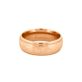 14K Gold Mens Light Hammered Band