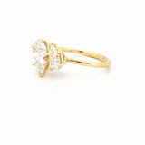 14K Gold 3.20 Carat Lab Grown Diamond Toi Et Moi Duo Pear Engagement Ring