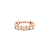 14K Gold Radiant Diamond Lab Grown Bezel Fashion Band