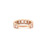 14K Gold Radiant Diamond Lab Grown Bezel Fashion Band