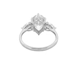 14K Gold 3.80 Carat Lab Grown Trio Pear Engagement Ring