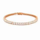 14K Gold Radiant Lab Grown Diamond Tennis Bracelet