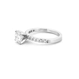 14K Gold 1.00 Carat Natural Round Diamond Prong Set Engagement Ring