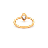 14K Gold 0.40 Carat Natural Diamond Pear Bezel Engagement Ring
