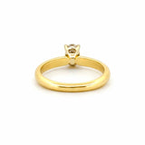 14K Gold 0.40 Carat Natural Oval Diamond Solitaire Engagement Ring
