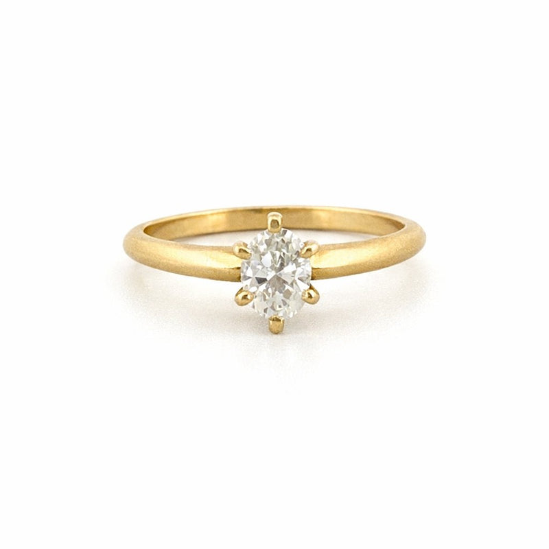 14K Gold 0.40 Carat Natural Marquise Diamond Solitaire Engagement Ring