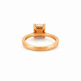 14K Gold 2.00 Carat Lab Grown Cushion Diamond Under Halo Cathedral Solitaire Engagement Ring