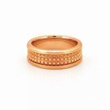 14K Gold Spiked Mens Band