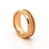 14K Gold Spiked Mens Band