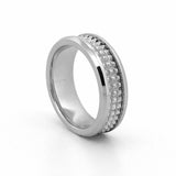 14K Gold Spiked Mens Band