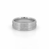 14K Gold Brick Mens Band