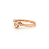 14K Gold 1.00 Carat Heart Morganite Engagement Ring