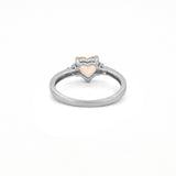 14K Gold 1.00 Carat Heart Morganite Engagement Ring