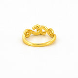 14K Gold Linked Wave Diamond Fashion Band