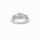 14K Gold Linked Wave Diamond Fashion Band