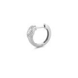 14K Gold Marquise Diamond Bezel Halo Huggie Earrings