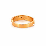 14K Gold Striped Slant Diamond Mens Band