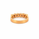 14K Gold Thick Prong Round Diamond Band