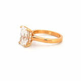 14K Gold 3.00 Carat Lab Grown Radiant Diamond Cathedral Under Halo Engagement Ring