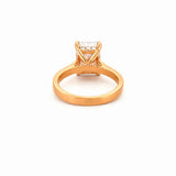 14K Gold 3.00 Carat Lab Grown Radiant Diamond Cathedral Under Halo Engagement Ring