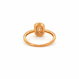 14K Gold Tag Oval Diamond Cluster Ring