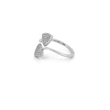 14K Gold Open Diamond Pave Trillion Shape Band
