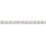 14K Gold Lab Grown 21.00 Carat Sideways Pear Diamond Tennis Necklace