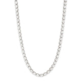 14K Gold Lab Grown 21.00 Carat Sideways Pear Diamond Tennis Necklace