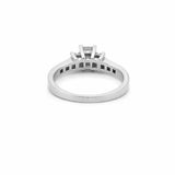 14K Gold 1.10 Carat Natural 3 Stone Princess Cut Diamond Engagement Ring