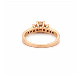 14K Gold 1.10 Carat Natural 3 Stone Princess Cut Diamond Engagement Ring