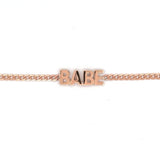 14K Gold BABE Curb Bracelet